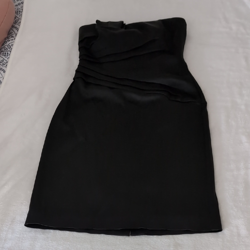 White House Black Market Strapless Black Dress